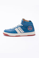 Men's Carroll Shelby Cobra Blue Leather High Top Sneakers